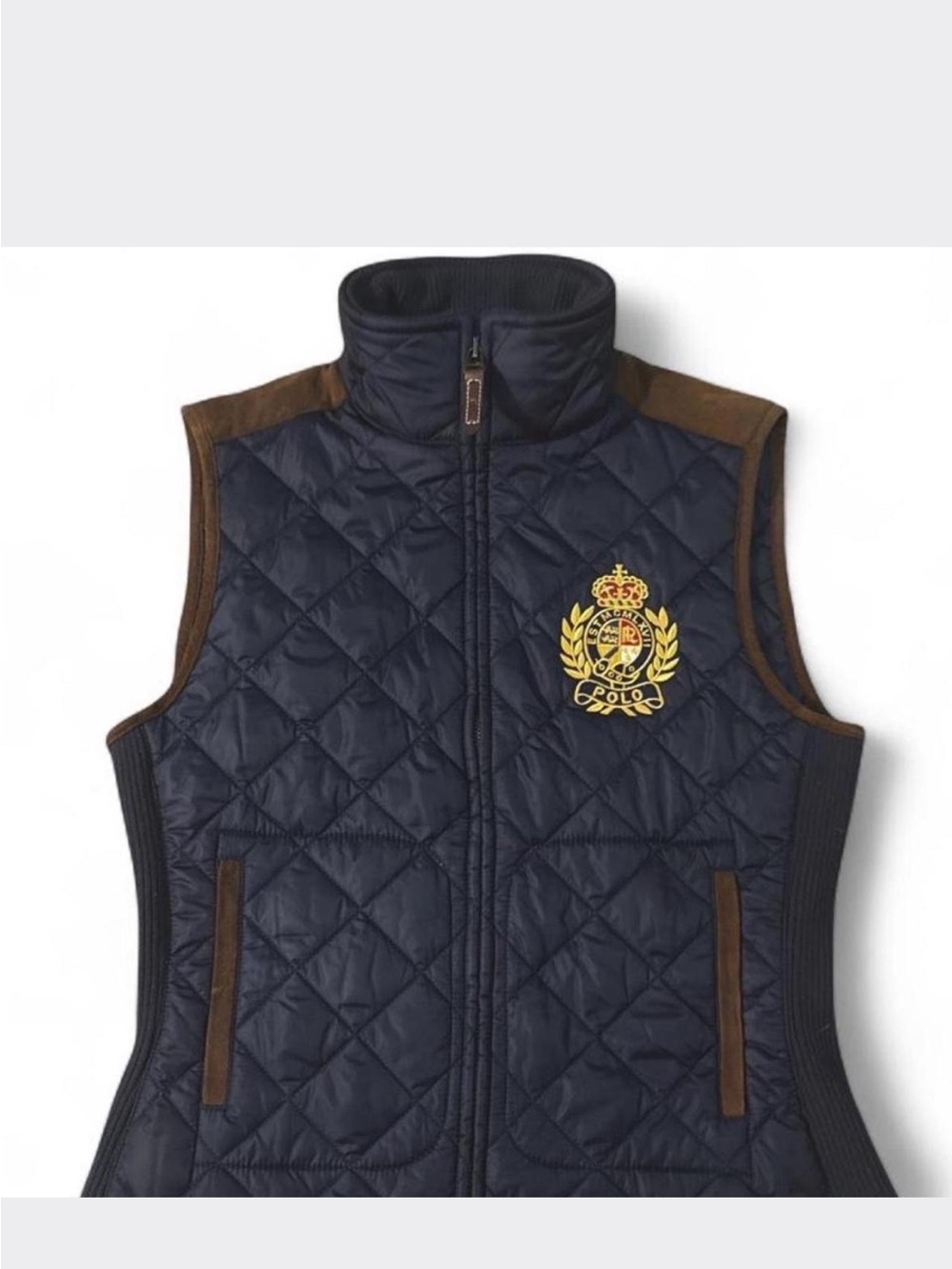 Ralph Lauren Navy Quilted Vest